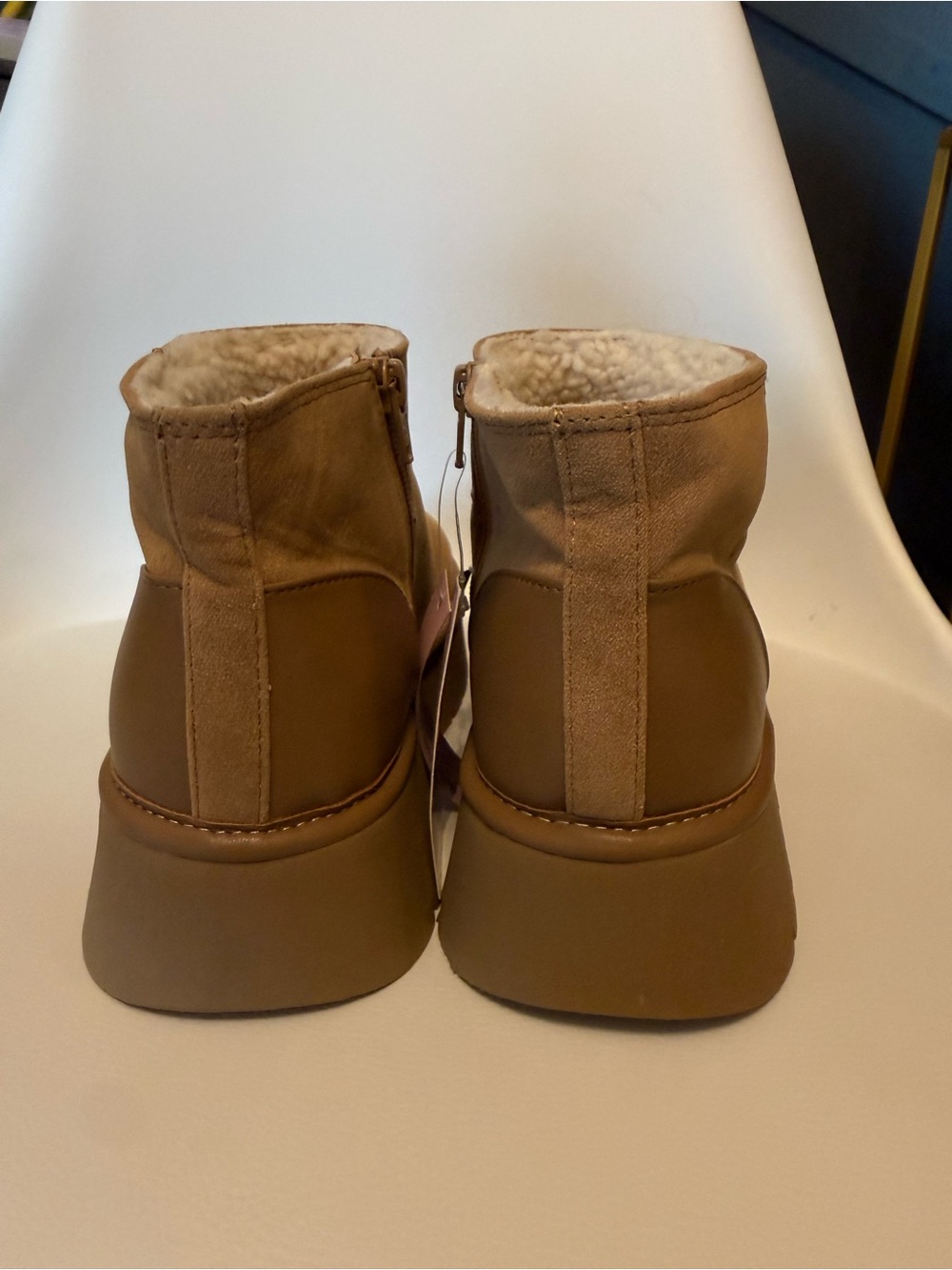☀️🌊 Wild Fable Missy Platform Women’s Suede Platform Ankle Boot in Chestnut NWT - Picture 7 of 8